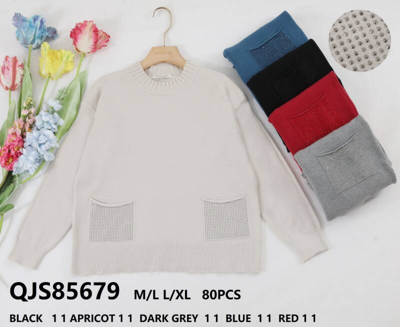 Swetry damska (Francja produkt) Roz M/L-L/XL, Mix Kolor .Paczka 10 szt